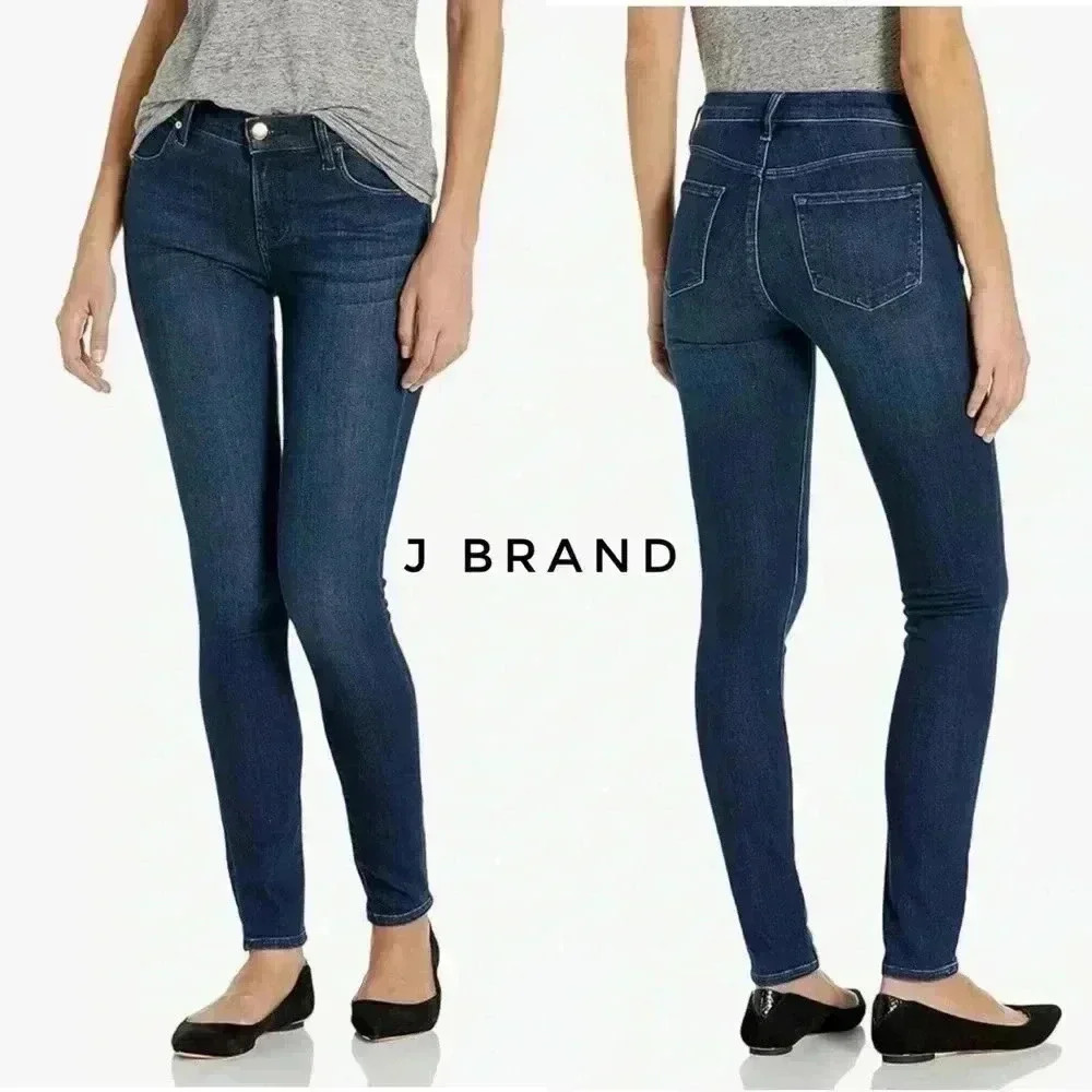 BNWT J brand mid- rise super  skinny jeans size 23